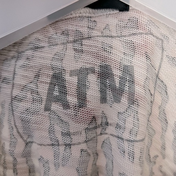 ATM Anthony Thomas Melillo Leopard Print Tee Shirt Short Sleeve Browns Cotton S - Picture 8 of 13